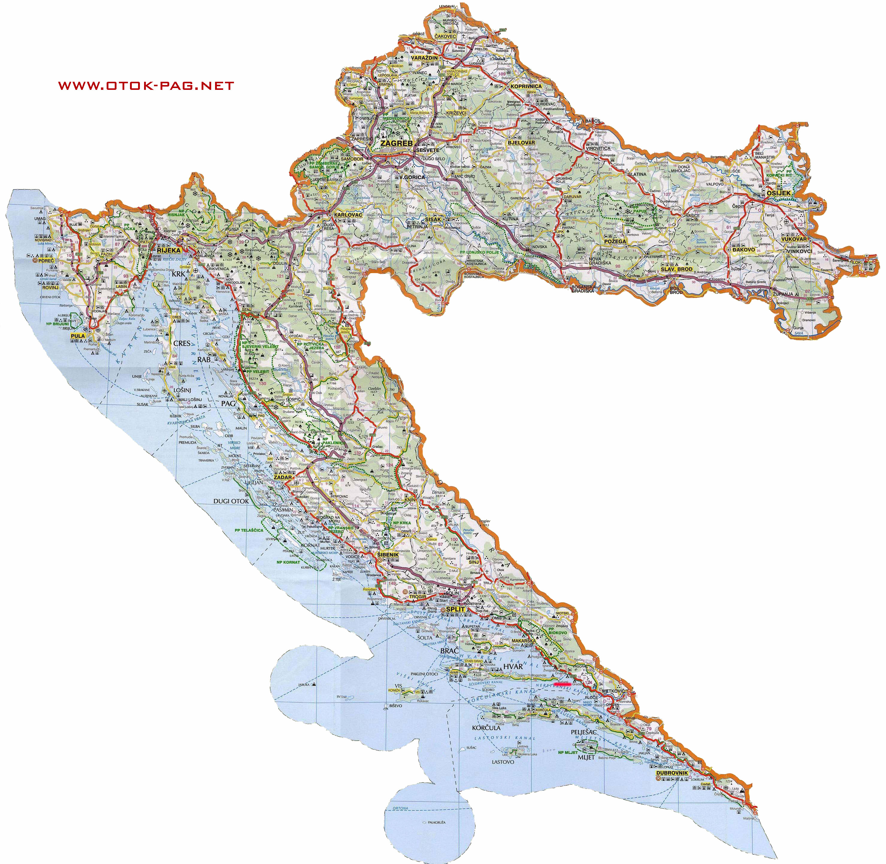 zemljopisna karta dalmacije Index of /autorute zemljopisna karta dalmacije